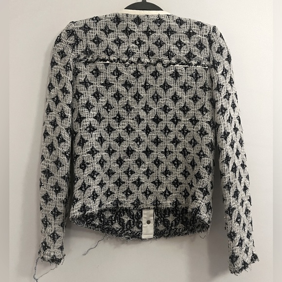 IRO Handi Jacket Size 36 Small in cotton gauze and lamb leather trim - Picture 9 of 10